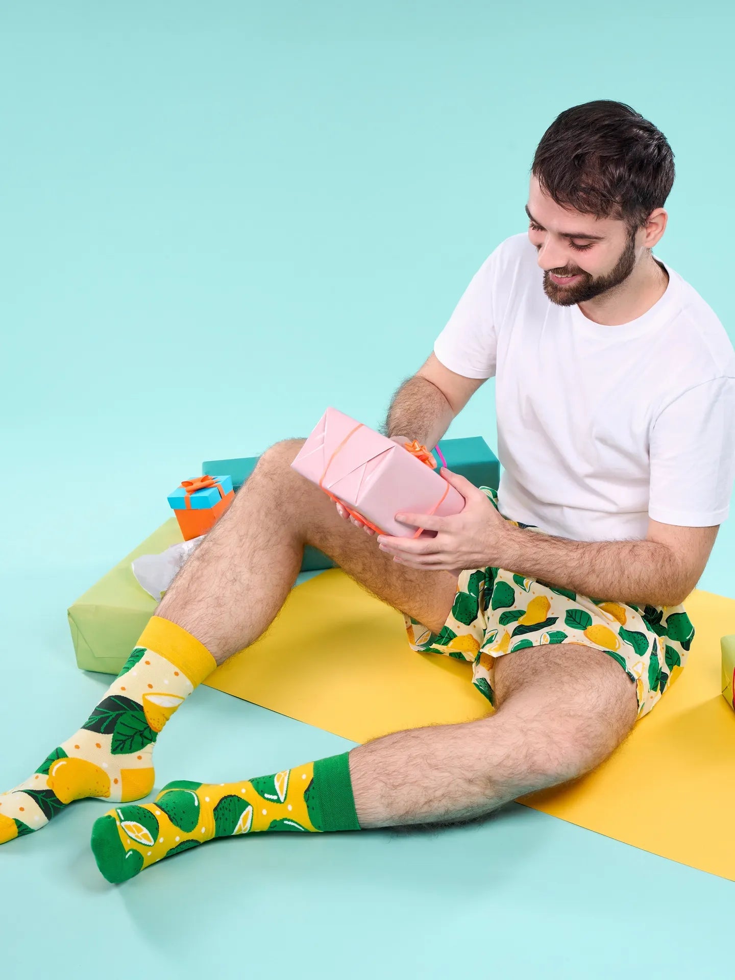 Chaussettes à motifs: Citron vert / Citron jaune
