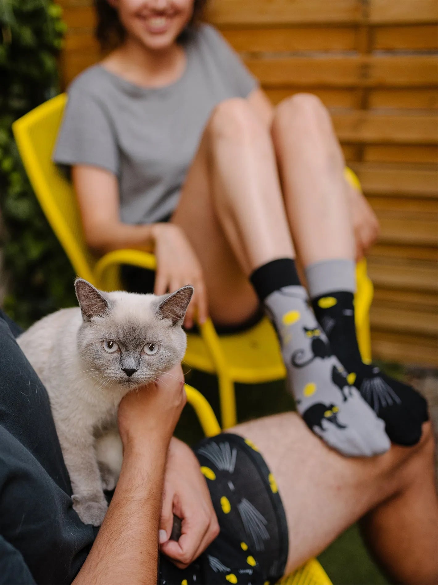 Chaussettes à motifs: L'oeil du chat