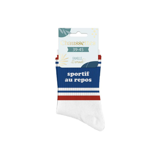 Chaussettes humoristiques: Sportif au repos