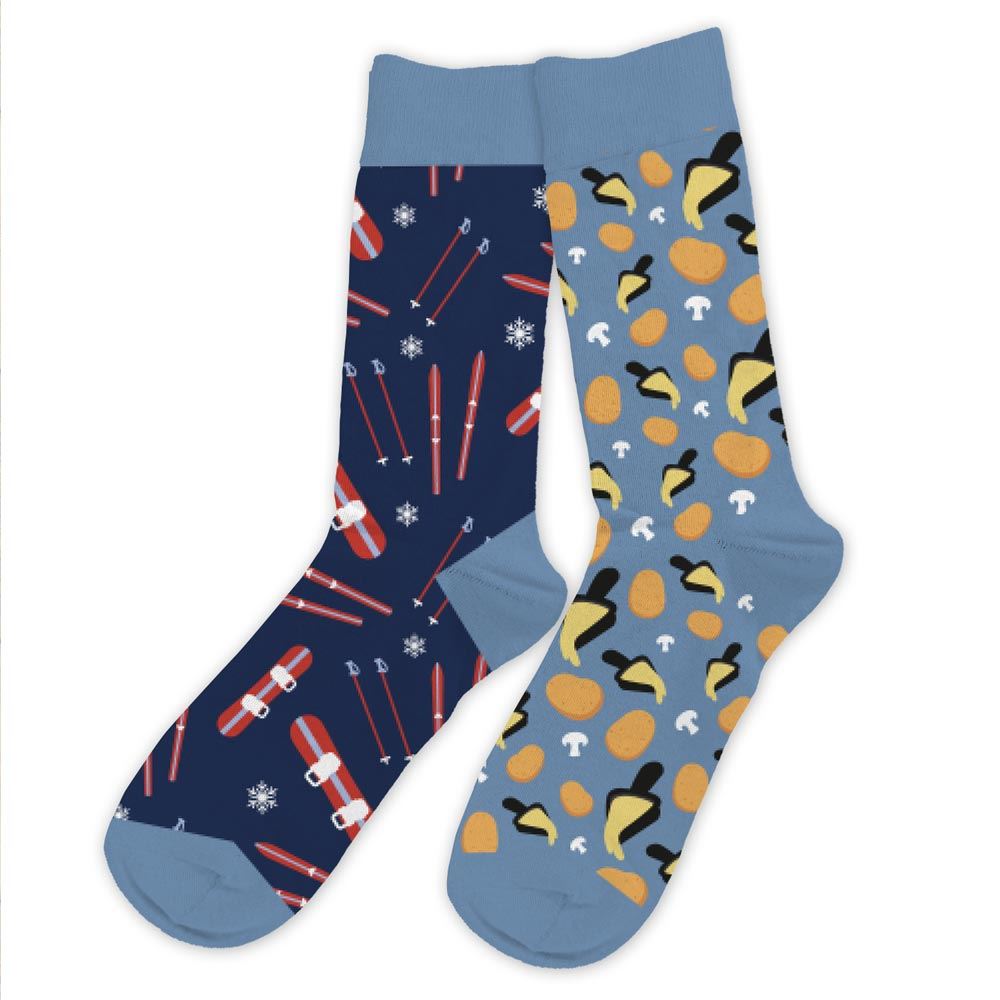 Chaussettes humoristiques: Ski-Raclette