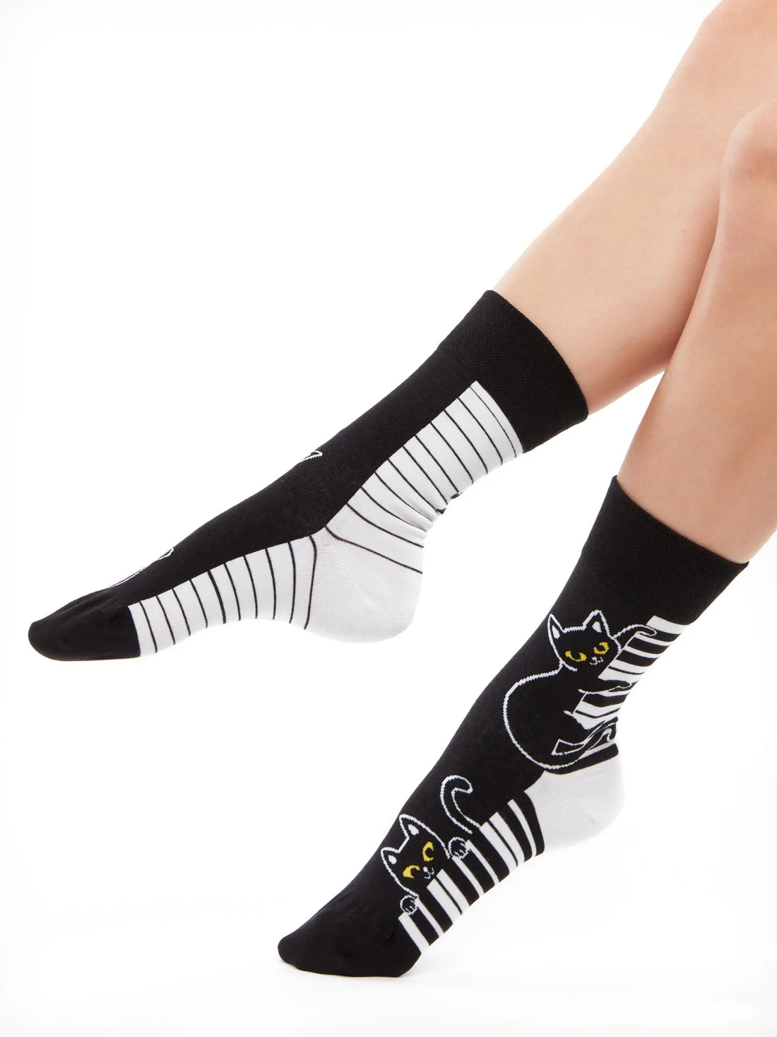 Chaussettes à motifs: Chats pianistes