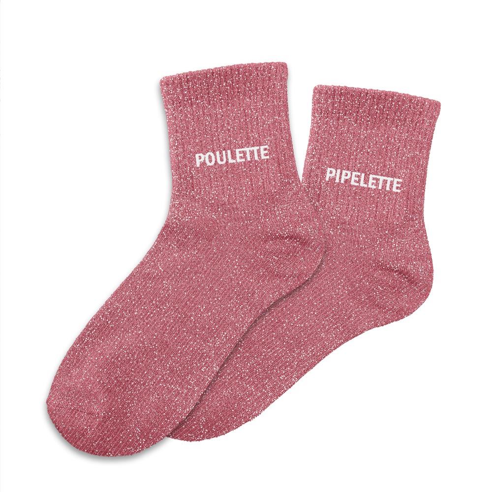 Chaussettes à paillettes: Poulette-Pipelette