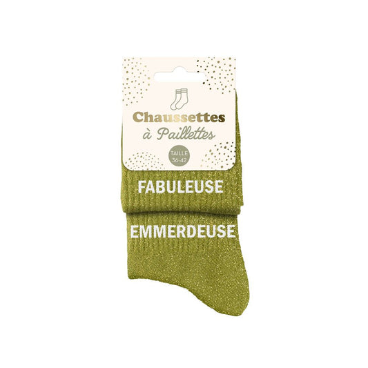 Chaussettes Ă  paillettes: Fabuleuse-Emmerdeuse