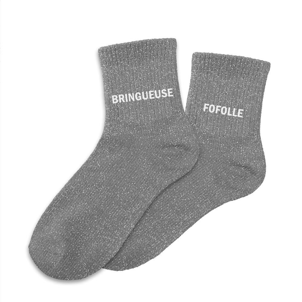 Chaussettes à paillettes: Bringueuse-Fofolle