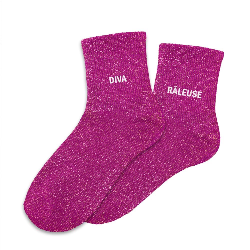 Chaussettes à paillettes: Diva-Râleuse