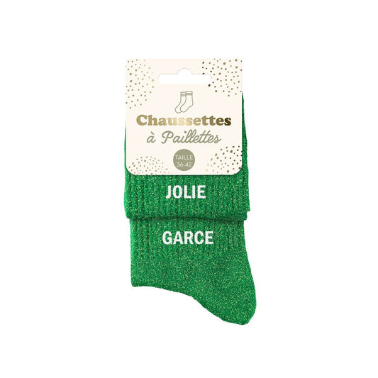 Chaussettes Ă  paillettes: Jolie-Garce
