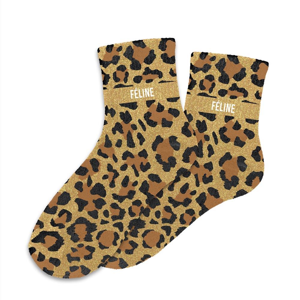 Chaussettes à paillettes: Féline