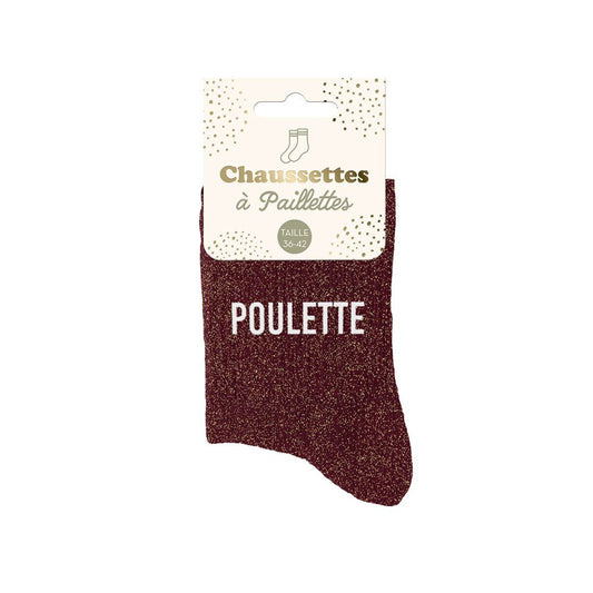 Chaussettes Ă  paillettes: Poulette