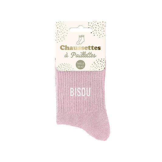 Chaussettes Ă  paillettes: Bisou