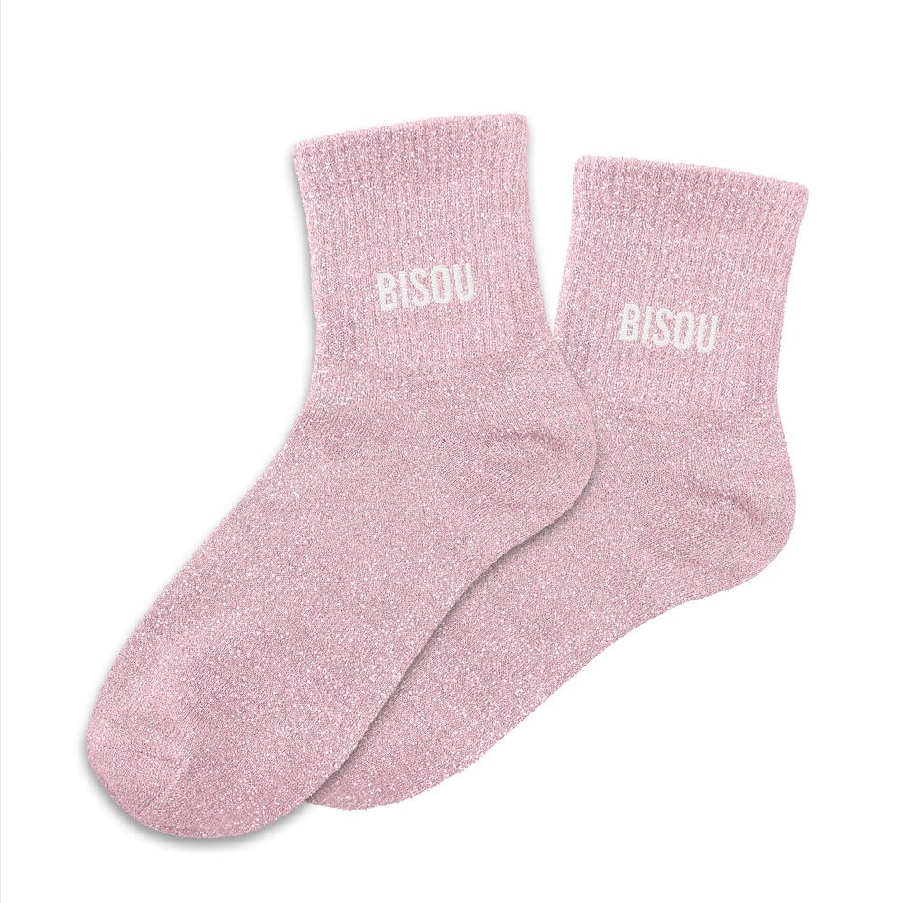 Chaussettes à paillettes: Bisou