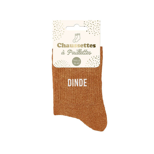 Chaussettes Ă  paillettes: Dinde