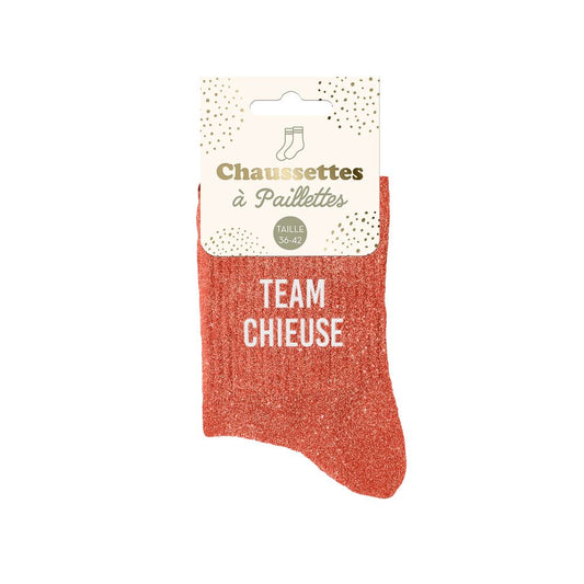 Chaussettes Ă  paillettes: Team chieuse