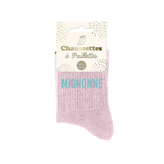 Chaussettes Ă  paillettes: Mignonne