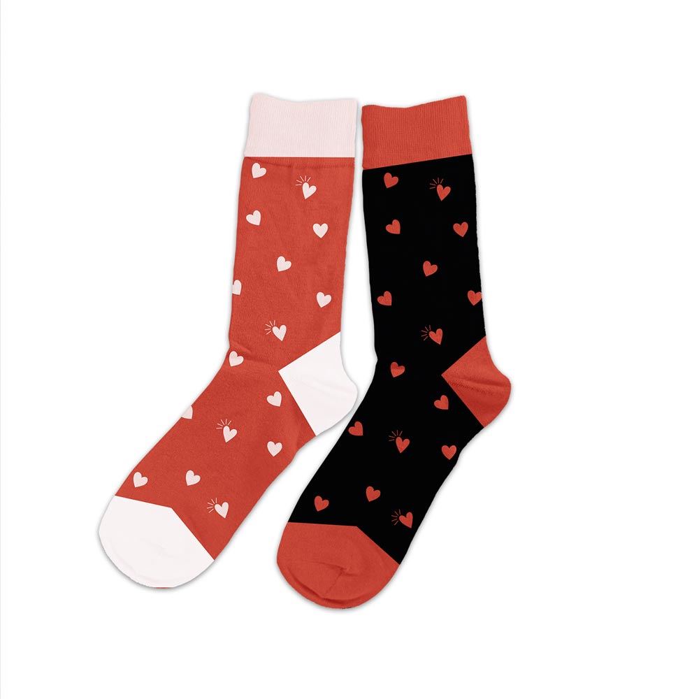 Chaussettes à paillettes: Coeur d'amour