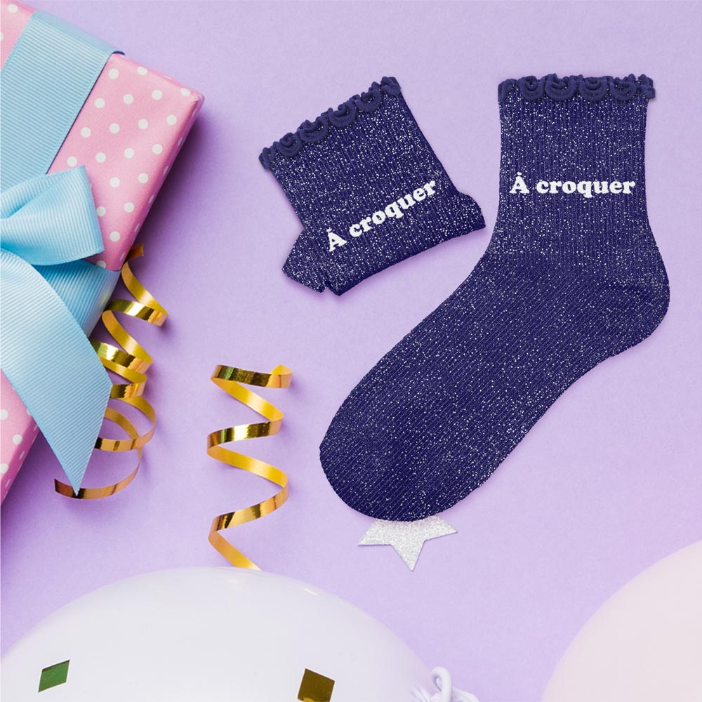 Chaussettes à paillettes enfants: A croquer