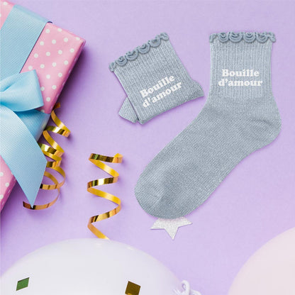Chaussettes à paillettes enfants: Bouille d'amour