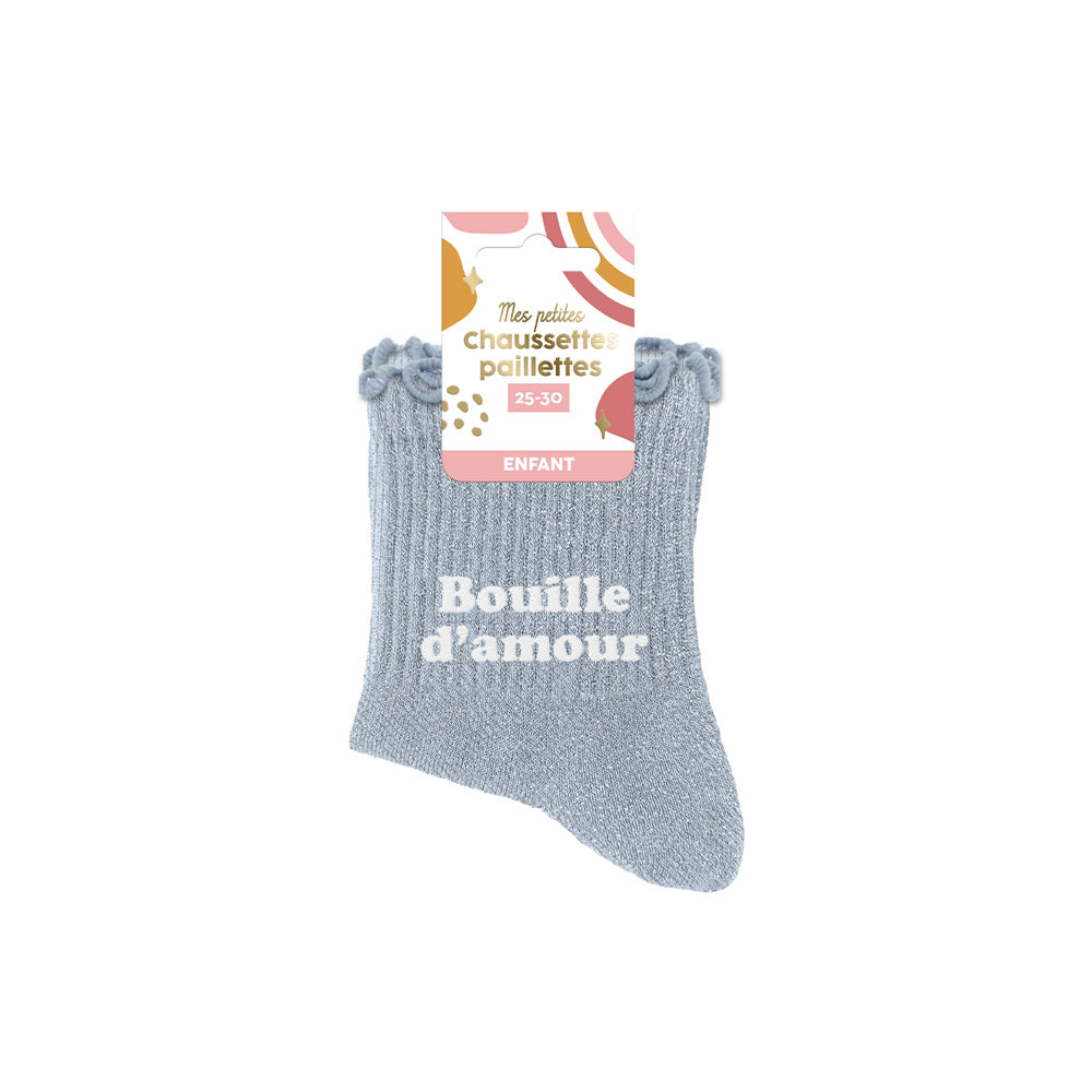 Chaussettes à paillettes enfants: Bouille d'amour