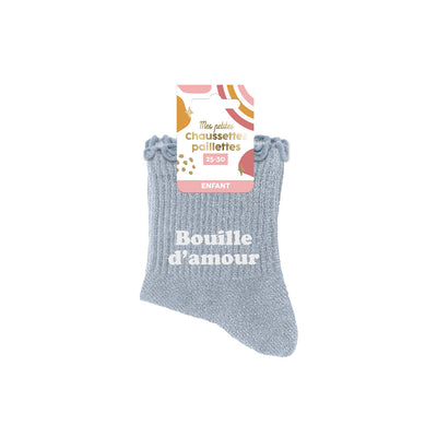 Chaussettes à paillettes enfants: Bouille d'amour