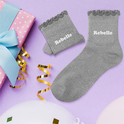 Chaussettes à paillettes enfants: Rebelle