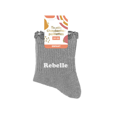 Chaussettes à paillettes enfants: Rebelle