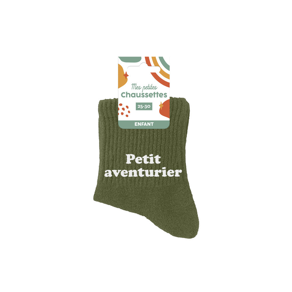 Chaussettes humoristiques enfants: Petit aventurier