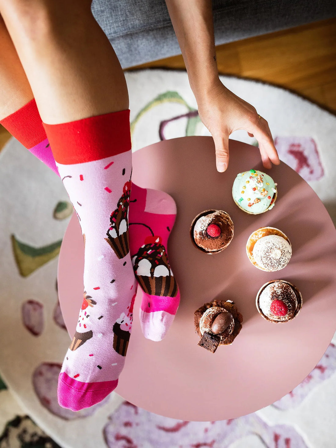 Chaussettes à motifs: Cupcakes