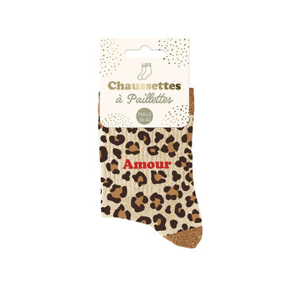Chaussettes à paillettes: Amour