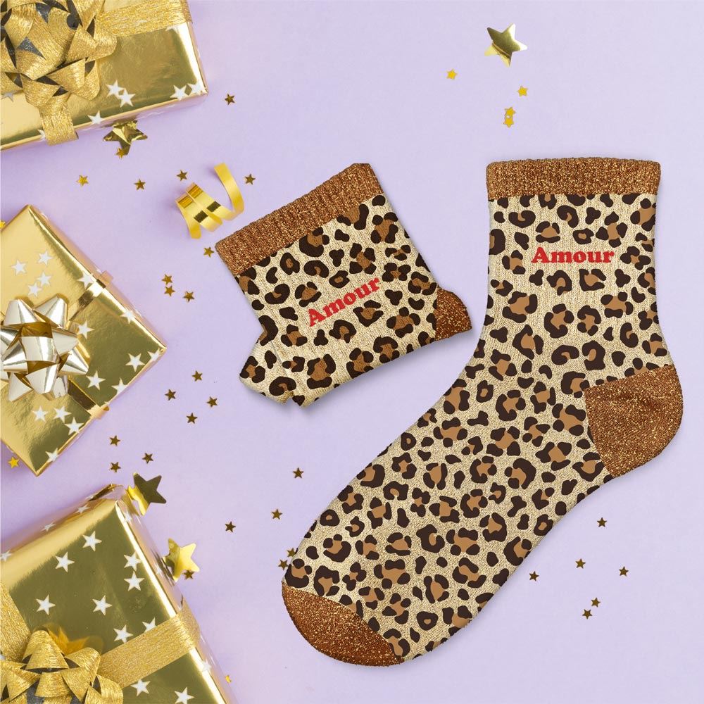 Chaussettes à paillettes: Amour
