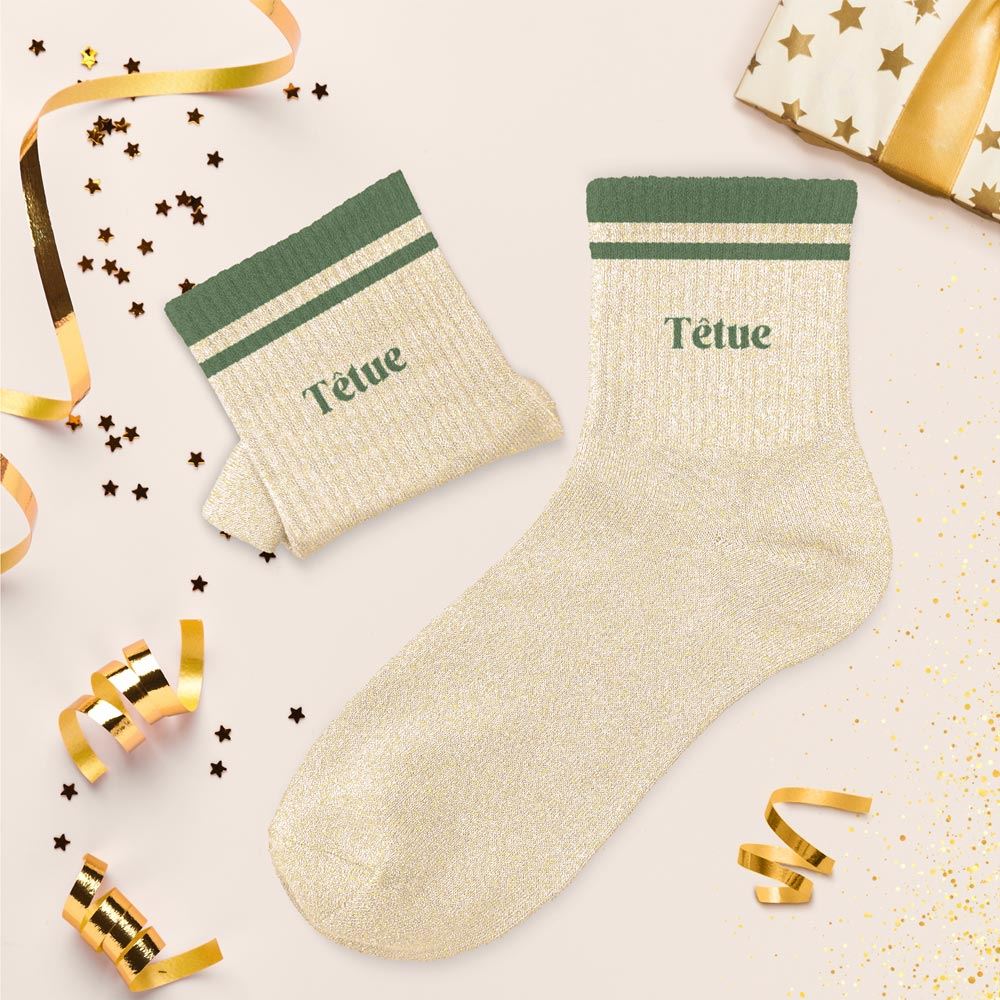 Chaussettes à paillettes: Têtue