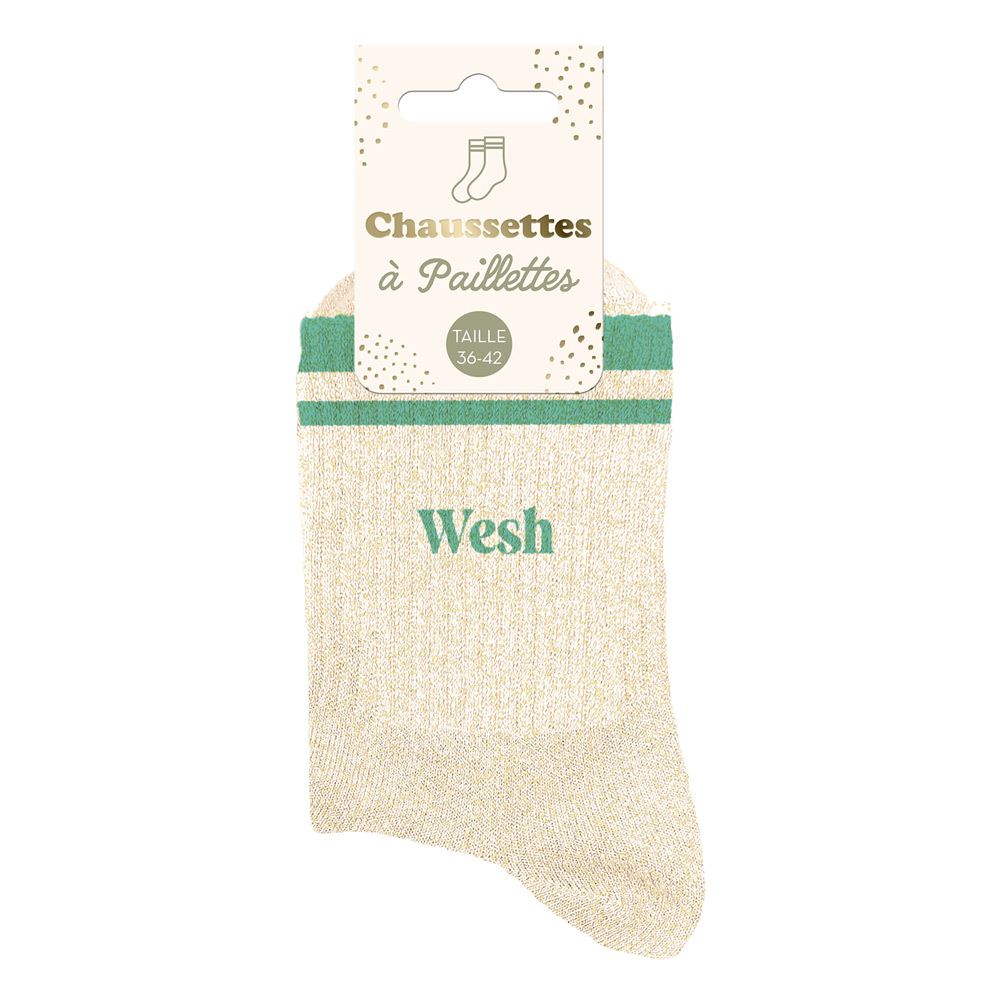 Chaussettes à paillettes: Wesh