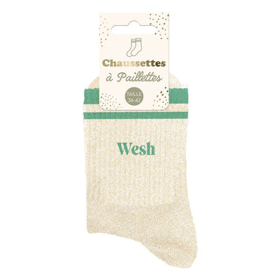 Chaussettes à paillettes: Wesh