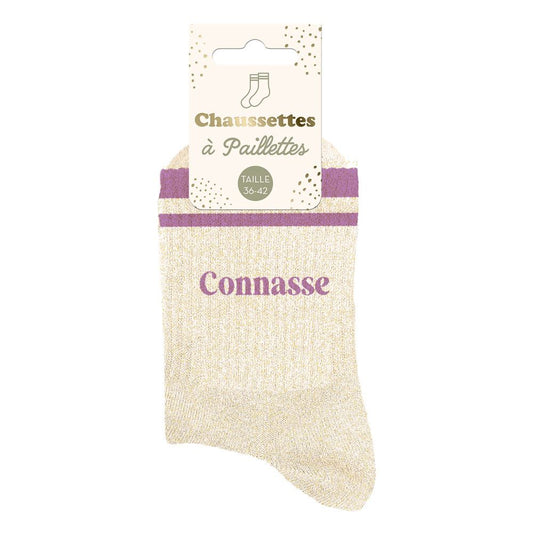 Chaussettes à paillettes: Connasse