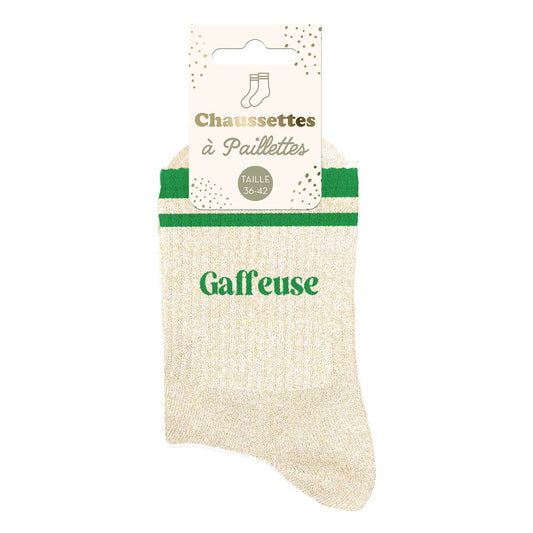 Chaussettes à paillettes: Gaffeuse