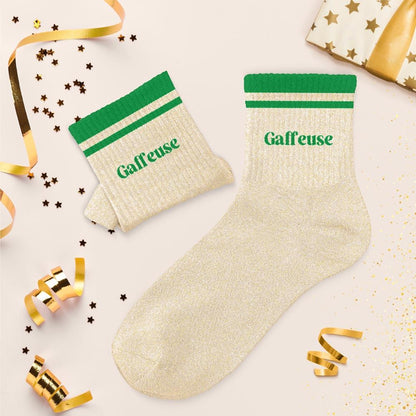 Chaussettes à paillettes: Gaffeuse