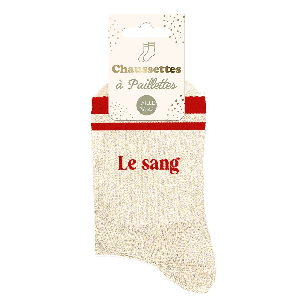 Chaussettes à paillettes: Le sang