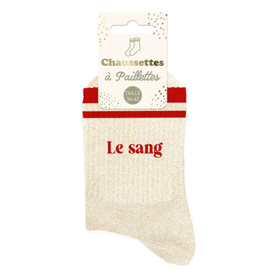 Chaussettes à paillettes: Le sang