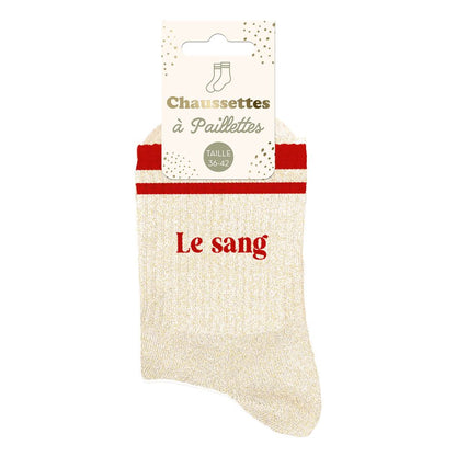 Chaussettes à paillettes: Le sang