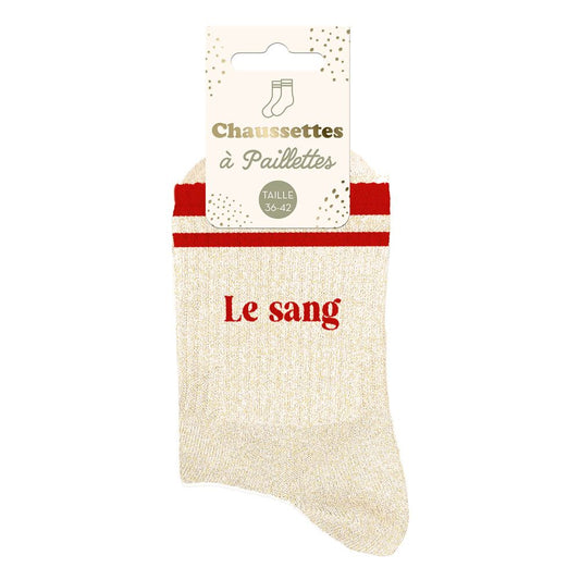 Chaussettes à paillettes: Le sang