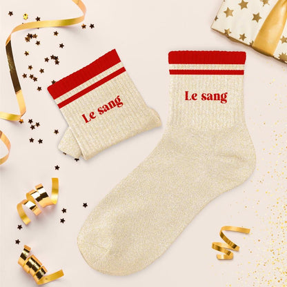 Chaussettes à paillettes: Le sang