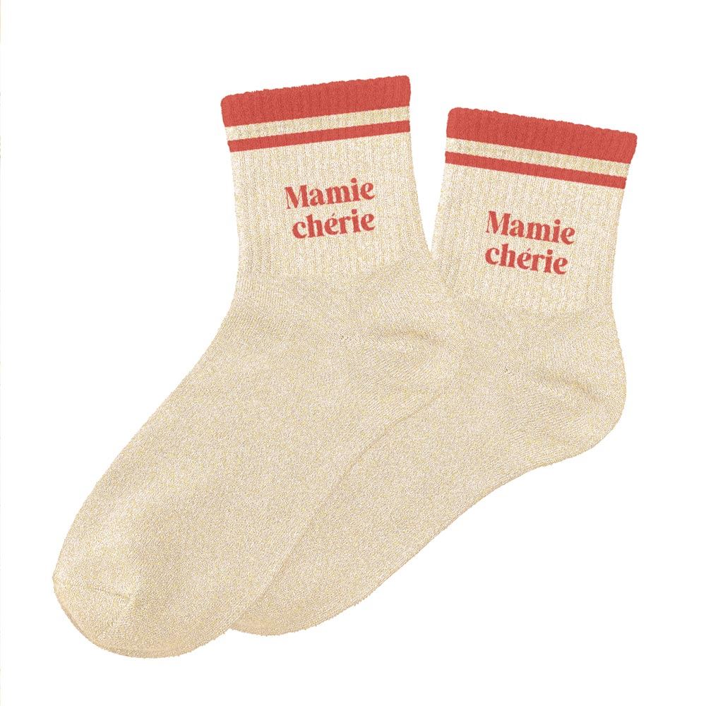 Chaussettes à paillettes: Mamie chérie