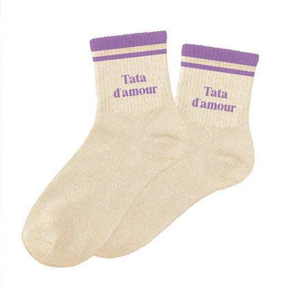 Chaussettes à paillettes: Tata d'amour