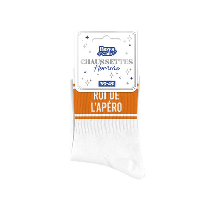 Chaussettes humoristiques: Roi de l'apéro