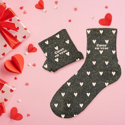 Chaussettes à paillettes: Coeur en vrac
