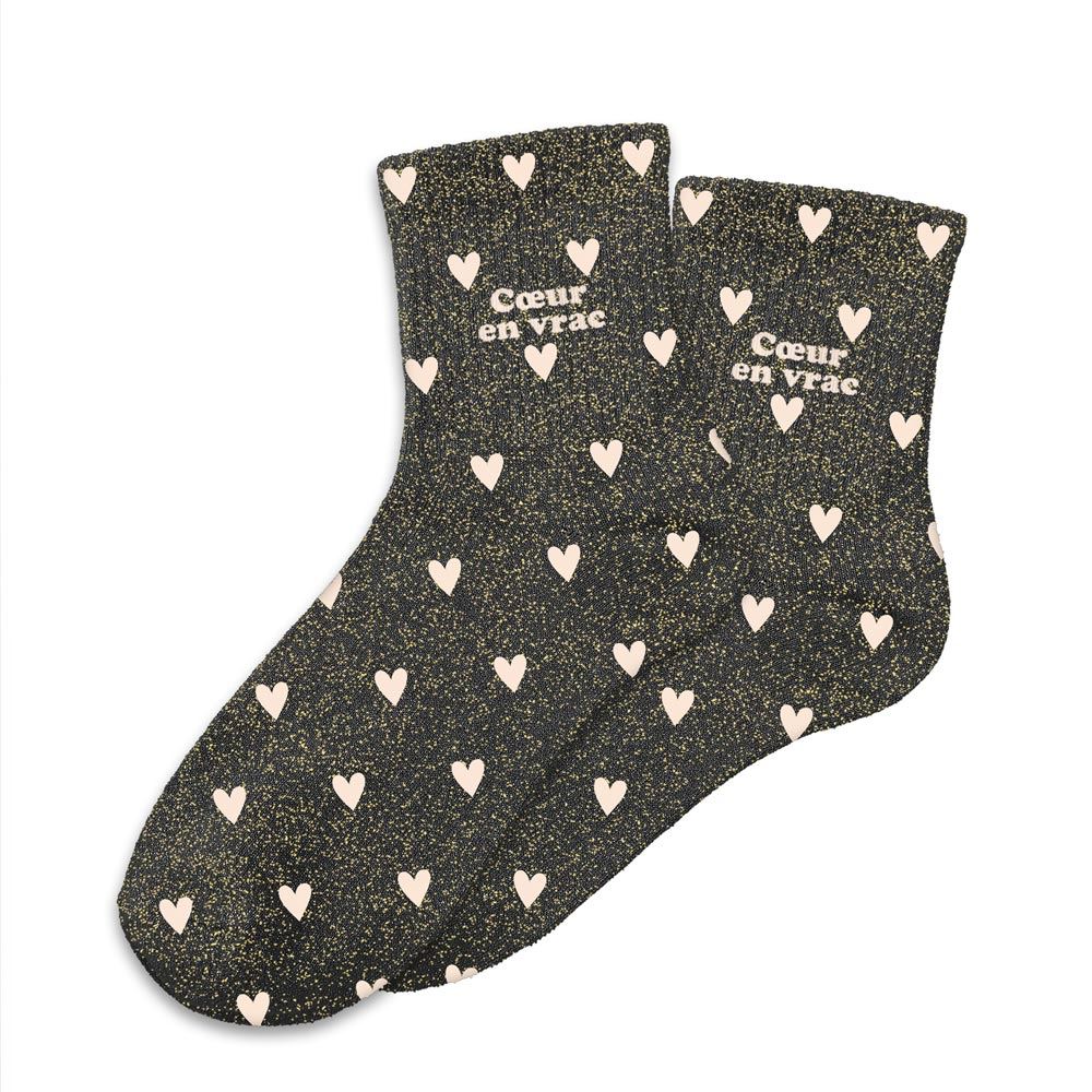 Chaussettes à paillettes: Coeur en vrac