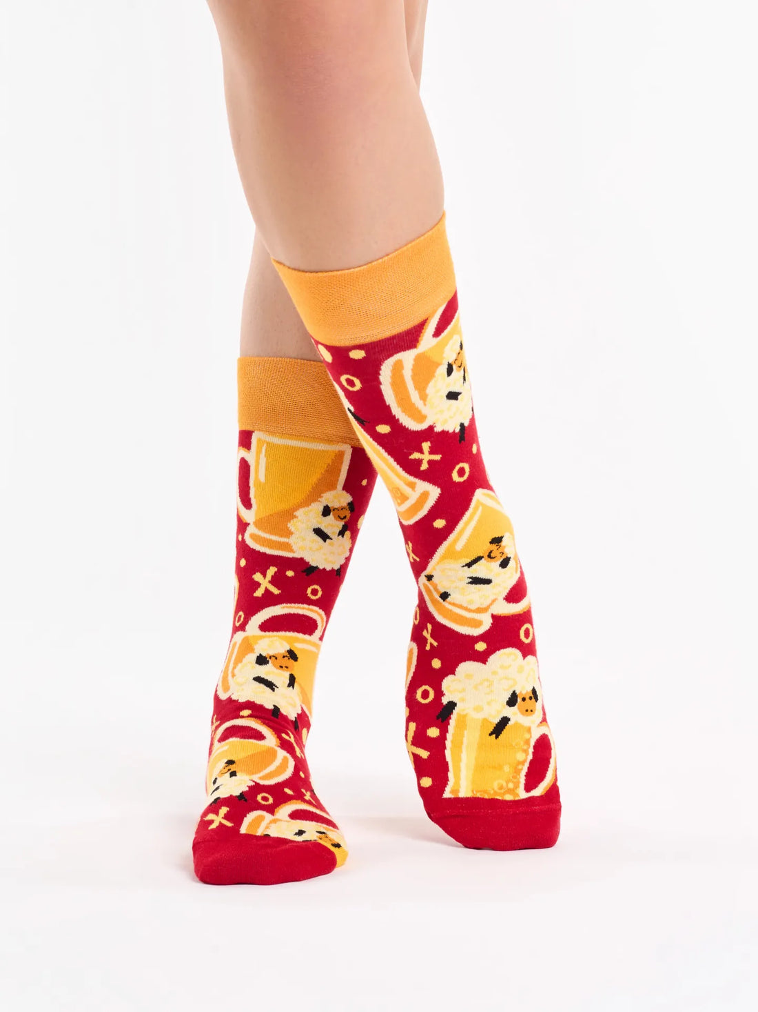 Chaussettes à motifs: Bière et moutons