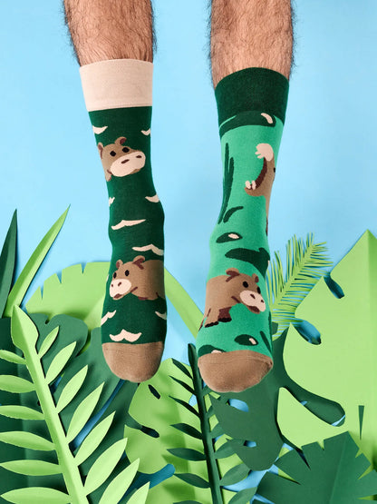 Chaussettes à motifs: Hippo mignon