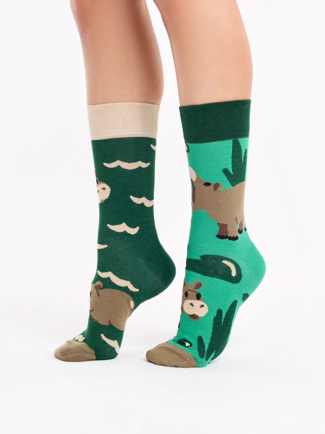 Chaussettes à motifs: Hippo mignon