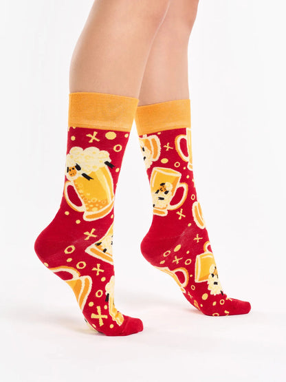 Chaussettes à motifs: Bière et moutons