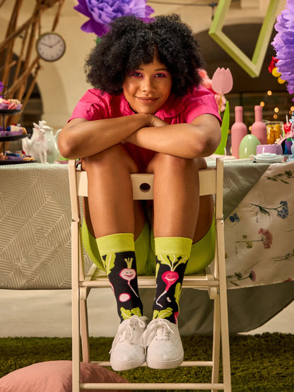 Chaussettes à motifs: Joyeux radis