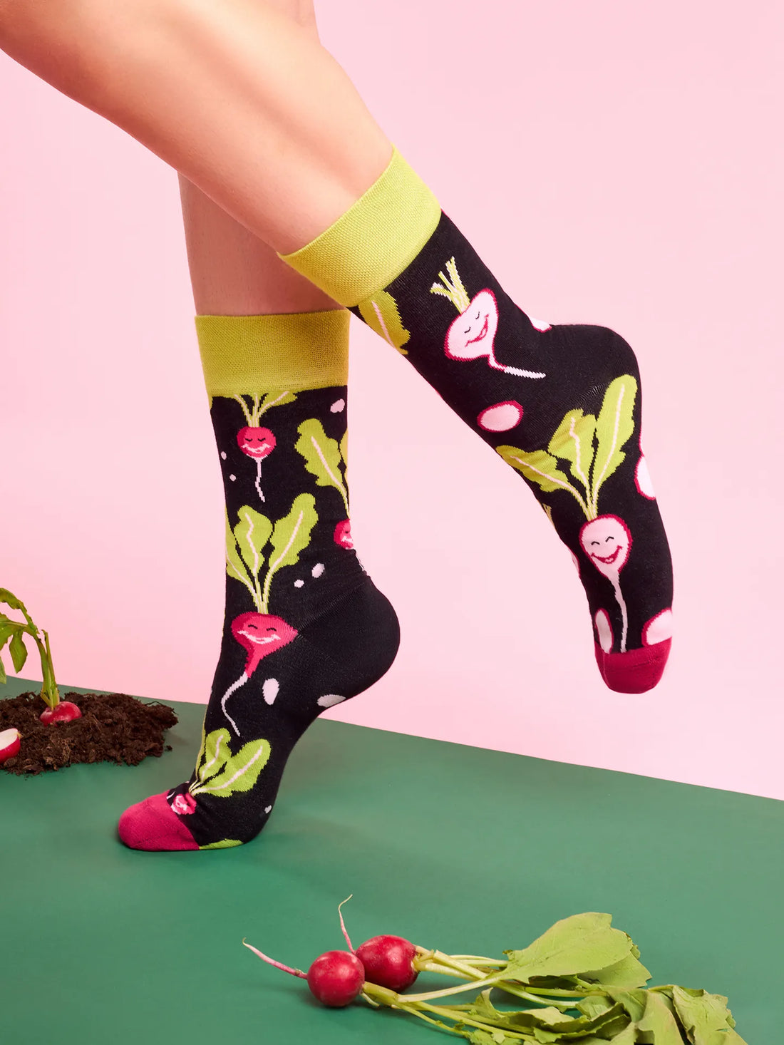 Chaussettes à motifs: Joyeux radis